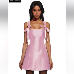 Dolls Kill PIXIE STARDUST MINI DRESS - PINK